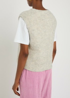 American Vintage Ribbed Knitted Vest Grey