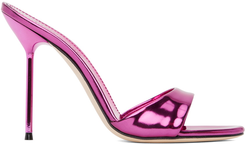 【関税込み】Paris Texas ピンク Lidia 70 ミュール Paris Texas Pink Lidia 70 Stiletto Heel Sandals - Fabric of