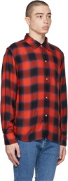 Remi Relief Red & Blue Check Ombre Shirt