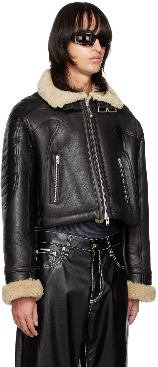 Eytys Black Patti Leather & Shearling Jacket Eytys