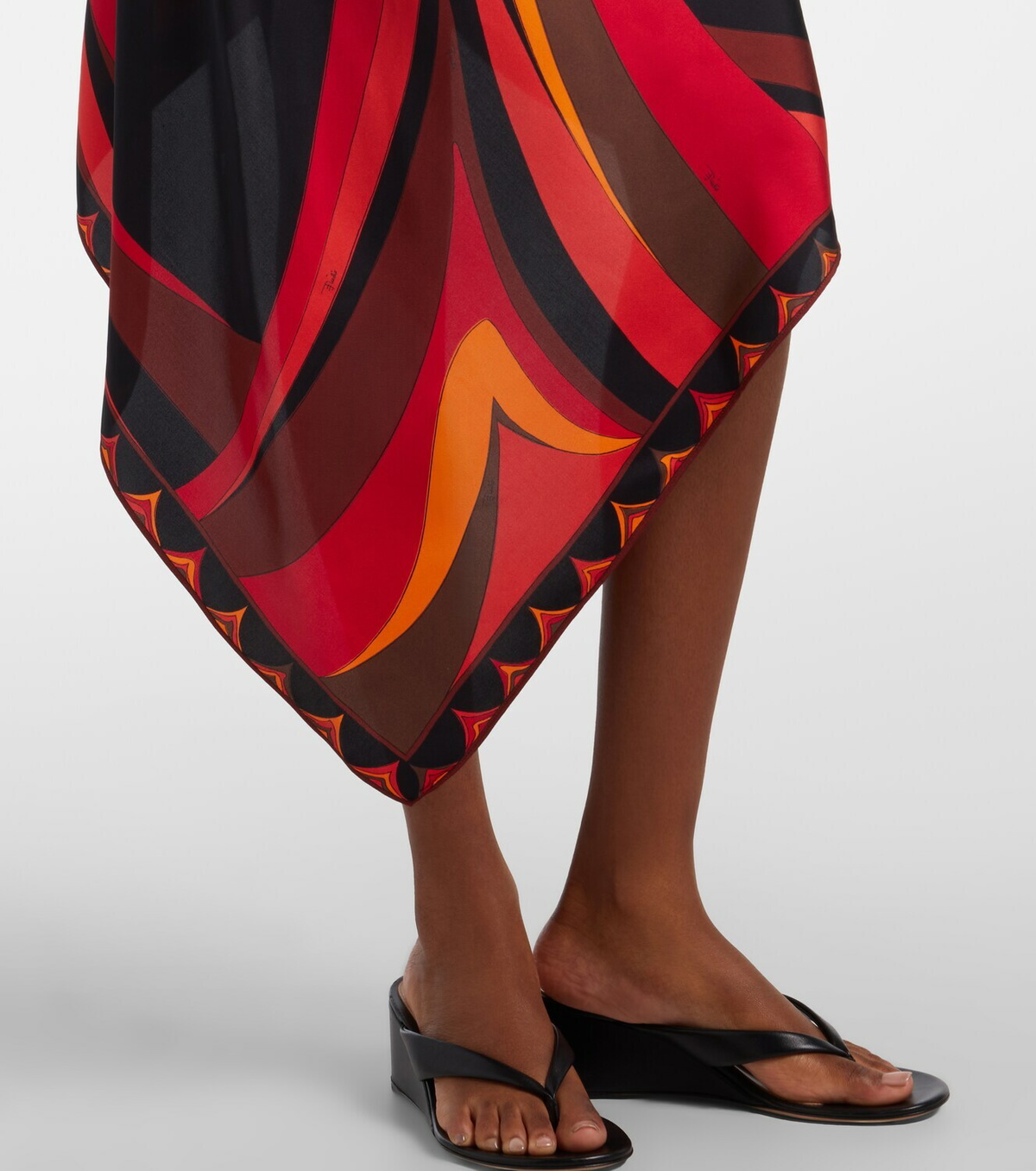 Pucci Fari halterneck silk twill midi dress