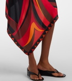 Pucci Fari halterneck silk twill midi dress