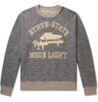 KAPITAL - Printed Mélange Loopback Cotton-Jersey Sweatshirt - Gray