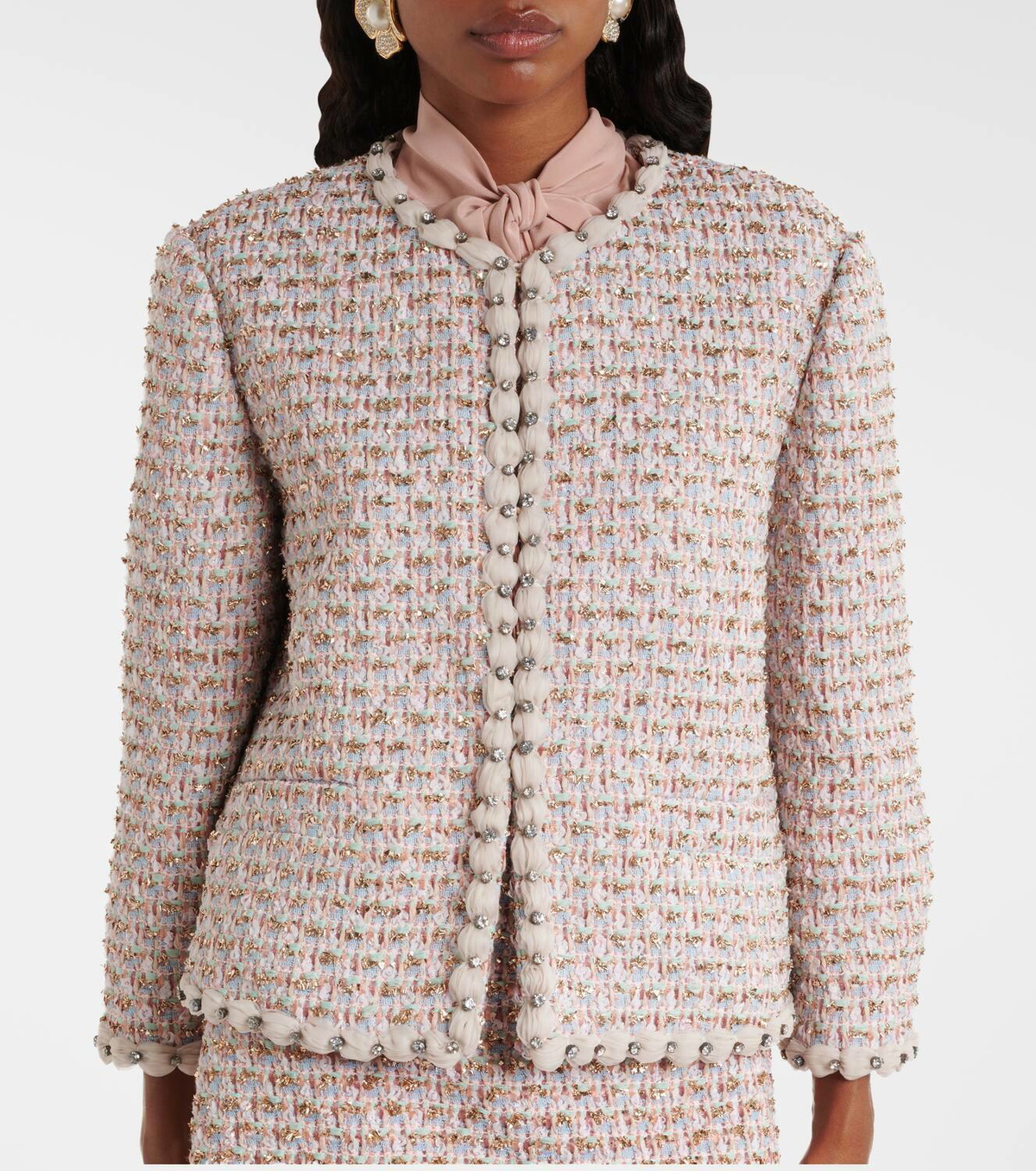 Valentino Embroidered tweed jacket