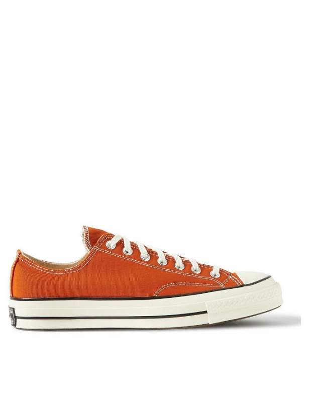 Photo: Converse - Chuck 70 OX Recycled Canvas Sneakers - Orange