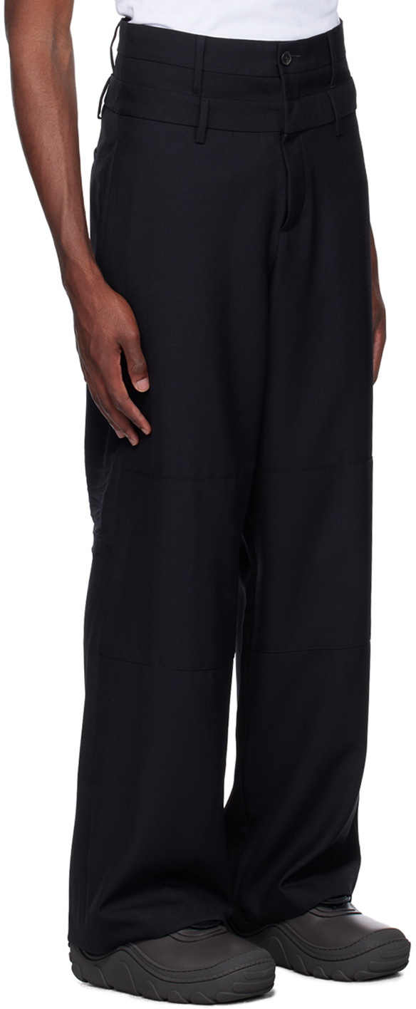 AMBUSH Black Double Belted Trousers