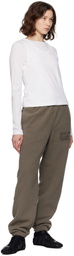 MM6 Maison Margiela Taupe Fleece Sweatpants