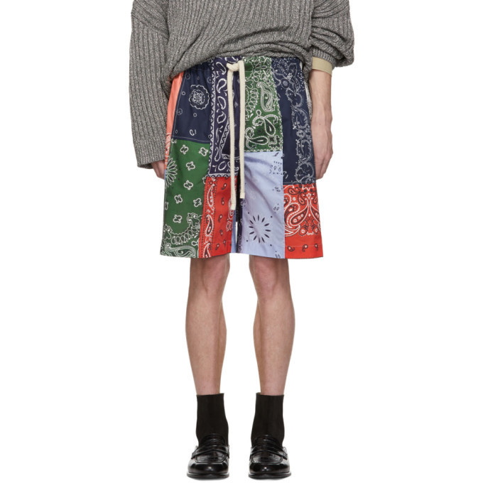 Photo: Loewe Multicolor Bandana Patchwork Shorts