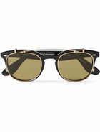 Brunello Cucinelli - Oliver Peoples Jep Aviator-Style Silver-Tone Acetate Sunglasses