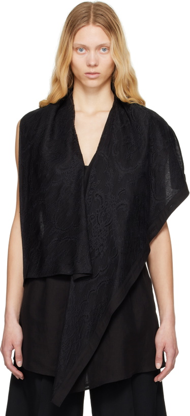 Photo: YOHJI YAMAMOTO Black Draped Long Vest