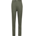 Canali - Army-Green Kei Slim-Fit Linen and Wool-Blend Suit Trousers - Green