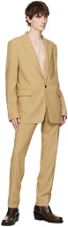 Dries Van Noten Tan Single-Breasted Suit