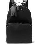 Valentino - Valentino Garavani Logo-Jacquard Webbing and Leather-Trimmed Nylon Backpack - Men - Black