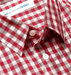 Comme des Garçons SHIRT - Printed Gingham Cotton Shirt - Red