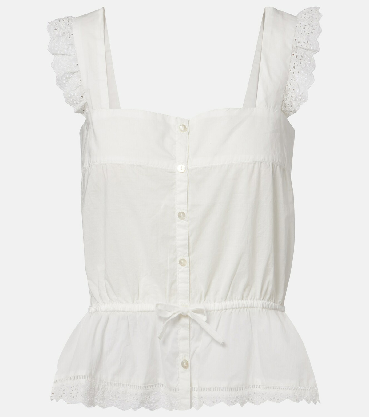 Poupette St Barth Clive cotton poplin top