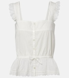 Poupette St Barth Clive cotton poplin top