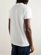 Balmain - Logo-Flocked Cotton-Jersey T-Shirt - White