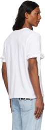 Coperni White Ruffle Logo Boxy T-shirt