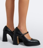 Souliers Martinez Casilda leather platform Mary Jane pumps