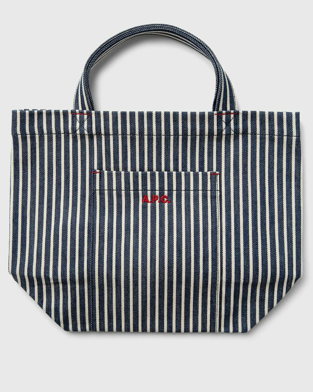 A.P.C. THAIS MINI TOTE blue/white Mens Tote & Shopping Bag