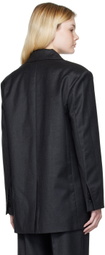 DRAE Gray Single-Breasted Blazer