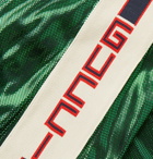 Gucci - Webbing-Trimmed Coated-Jersey Track Jacket - Men - Green