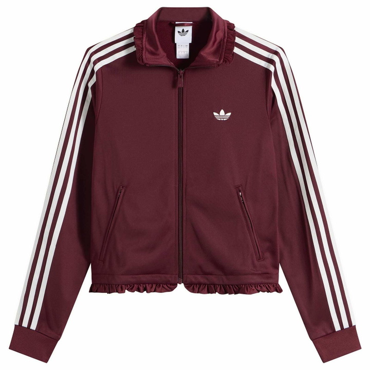 Photo: Adidas Women's Pleated Firebird Track Top in Shadow Red
