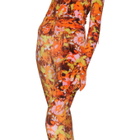 Richard Quinn Orange Floral Leggings