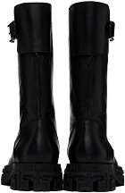 Versace Black Greca Portico Boots