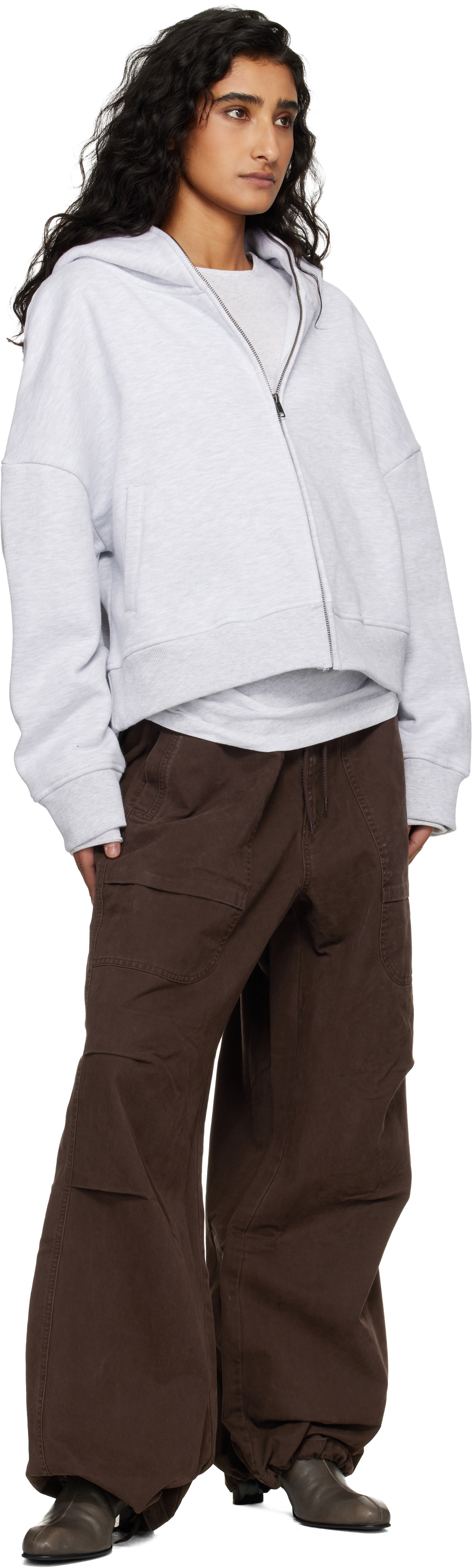 Entire Studios Gray Eternal Zip Hoodie