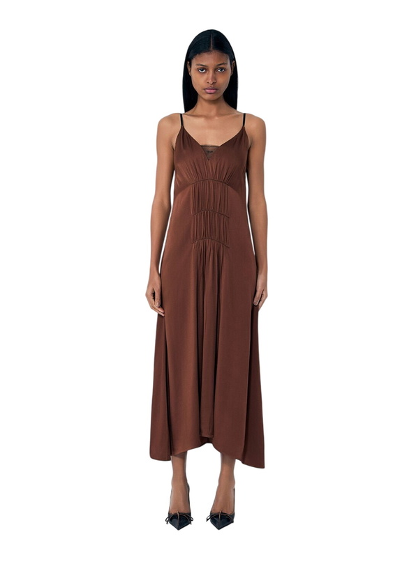 Photo: Prada Crepe Satin Midi Dress