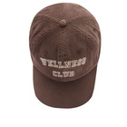 Sporty & Rich Wellness Club Corduroy Cap in Chocolate/Cream