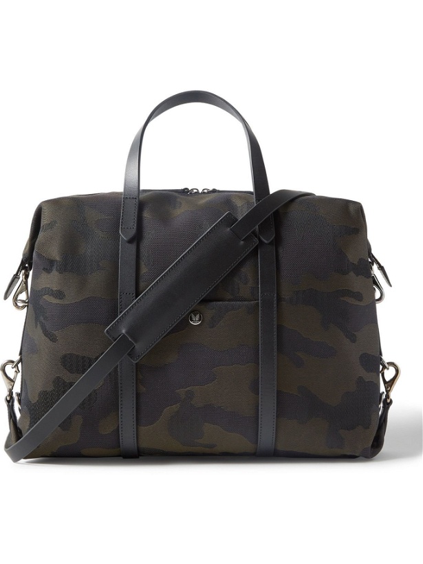 Photo: MISMO - Utility Leather-Trimmed Camouflage-Jacquard Holdall