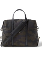MISMO - Utility Leather-Trimmed Camouflage-Jacquard Holdall