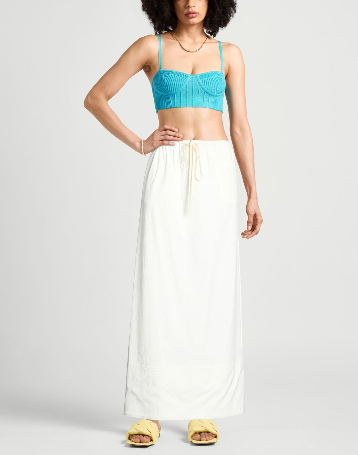 Plan C Womens Maxi skirt in Ivory