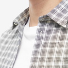 Officine Generale Men's Officine Générale Giacomo Cotton Check Shirt in White/Black