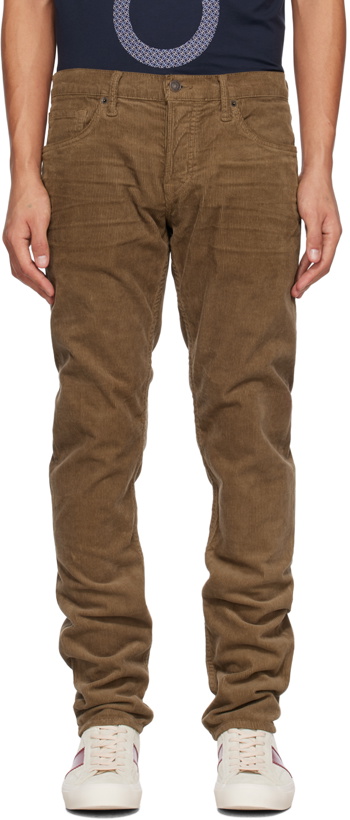 Photo: TOM FORD Tan 12 Waves Trousers