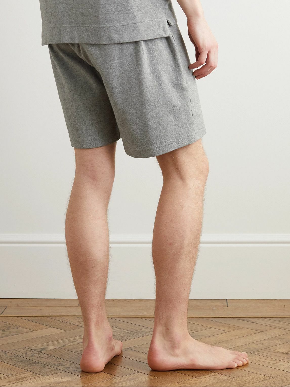 Mr P. - Cotton-Jersey Pyjama Shorts - Gray