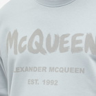 Alexander McQueen Men's Graffiti Crew Sweat in Dove Grey