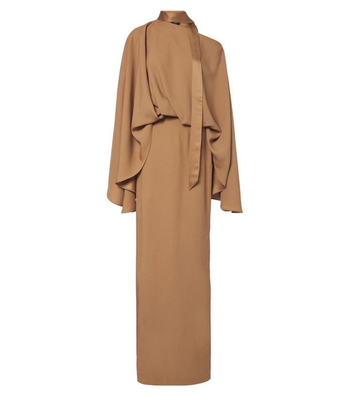 Photo: Taller Marmo Brooks scarf-detail crêpe cady maxi dress