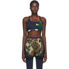 Nike Navy and Green Sacai Edition NRG Ga NI-11 Sports Bra