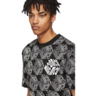 McQ Alexander McQueen Black and White All Over McQ Cube T-Shirt