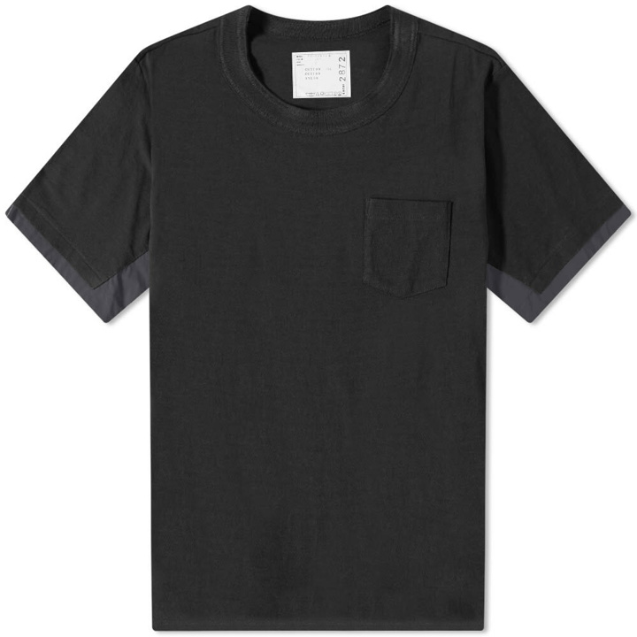 Photo: Sacai Men's Sport Mix T-Shirt in Black