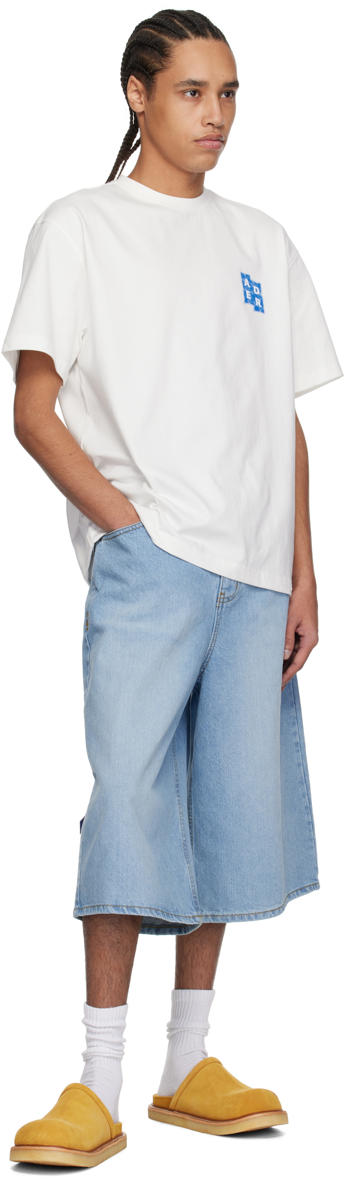 ADER error Blue Significant TRS Tag 01 Denim Shorts