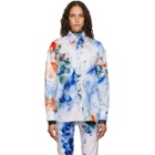 S.R. STUDIO. LA. CA. White SOTO Hand-Dyed Denim Shirt