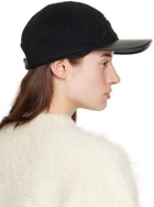 Jil Sander Black Embroidered Cap