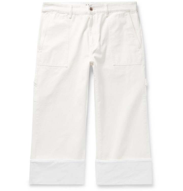 Photo: Loewe - Two-Tone Cotton-Twill Trousers - Neutrals
