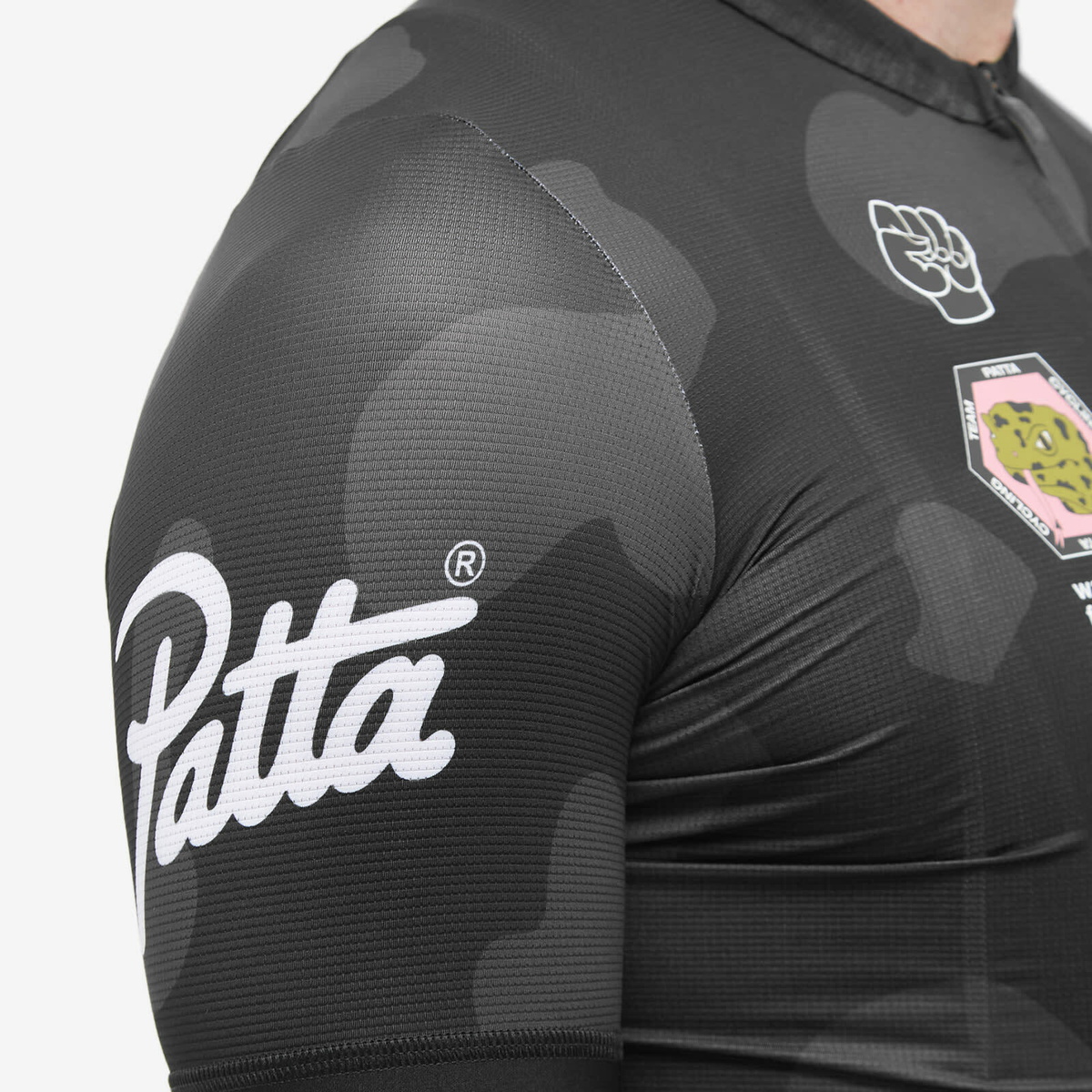 ウェア Rapha+Patta Men's ProTeam TrainingJersey Patta x Rapha Men's Pro Team Training Jersey (Black/Stone
