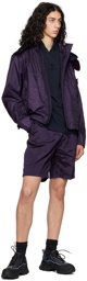Stone Island Purple Crinkled Jacket