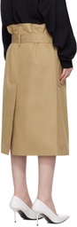 VETEMENTS Beige Deconstructed Midi Skirt